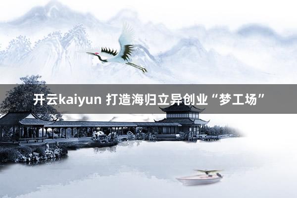 开云kaiyun 打造海归立异创业“梦工场”