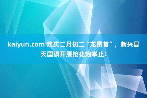 kaiyun.com 欢庆二月初二“龙昂首”，新兴县天国镇开展抢花炮举止！