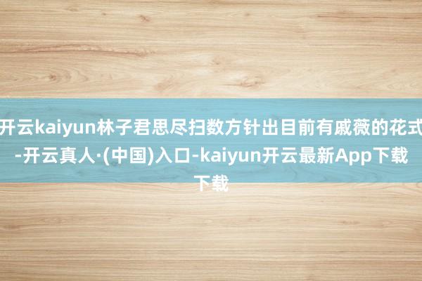 开云kaiyun林子君思尽扫数方针出目前有戚薇的花式-开云真人·(中国)入口-kaiyun开云最新App下载