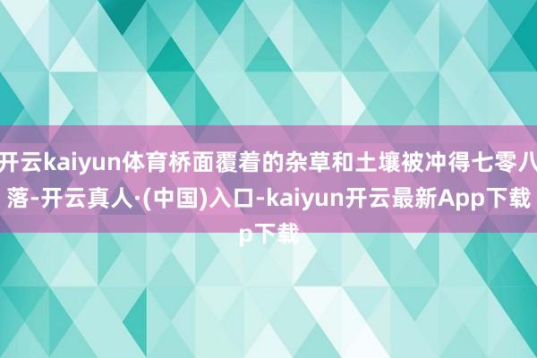 开云kaiyun体育桥面覆着的杂草和土壤被冲得七零八落-开云真人·(中国)入口-kaiyun开云最新App下载