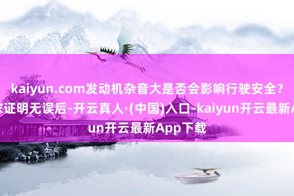 kaiyun.com发动机杂音大是否会影响行驶安全？历程卖家证明无误后-开云真人·(中国)入口-kaiyun开云最新App下载